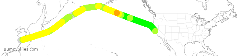 Turbulence forecast map for CES589, SPD to SFO