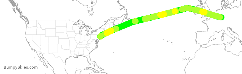 Turbulence forecast map for CFG017, JFK to DDF