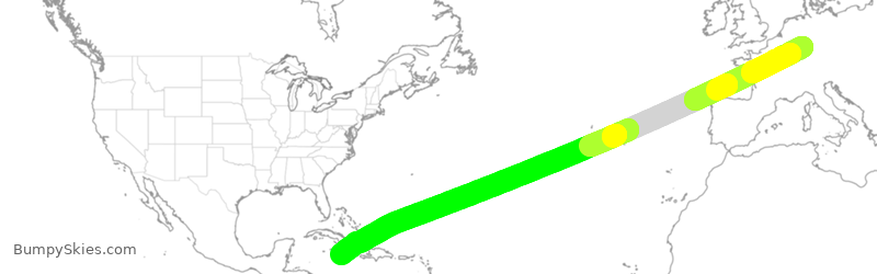 Turbulence forecast map for CFG162, DDF to KJS