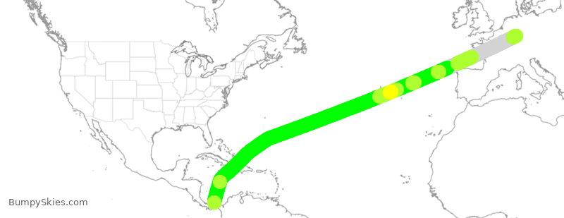 Turbulence forecast map for CFG2236, DDF to PTO