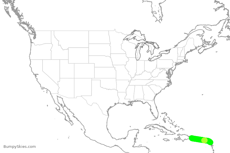 Turbulence forecast map for CFG272, APA to DPC