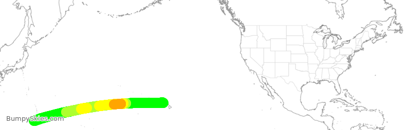 Turbulence forecast map for CHH2286, JRF to GUM