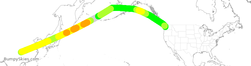 Turbulence forecast map for CHH445, UCK to SEA