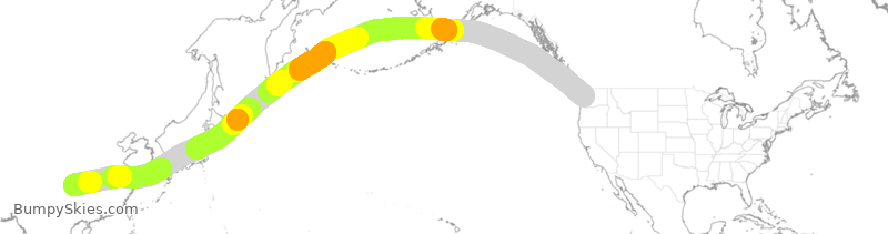 Turbulence forecast map for CHH446, SEA to CKG