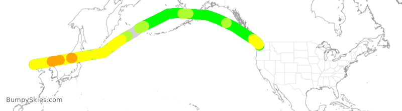 Turbulence forecast map for CHH495, PEK to SEA