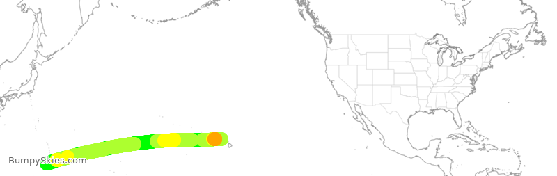 Turbulence forecast map for CKS402, HNL to GUA