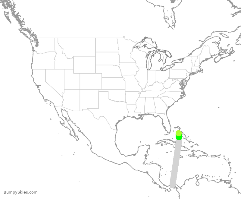 Turbulence forecast map for CMP196, PTO to YNN