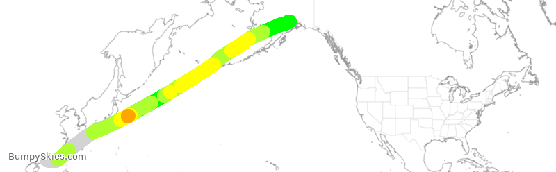 Turbulence forecast map for CPA2084, HKG to ANC