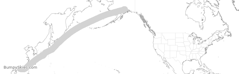 Turbulence forecast map for CPA2086, HHH to ANC