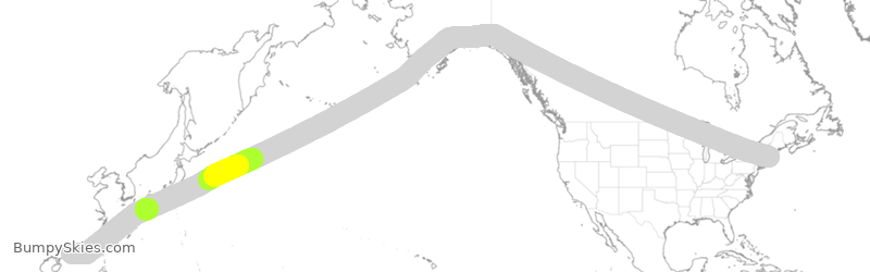 Turbulence forecast map for CPA2887, BOS to HKG