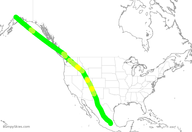 Turbulence forecast map for CPA3017, MMSM to ANC