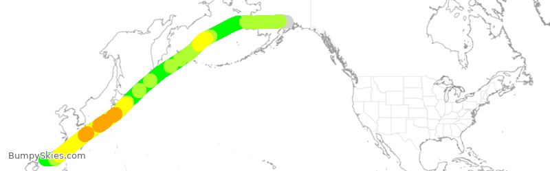 Turbulence forecast map for CPA3277, ANC to HKG