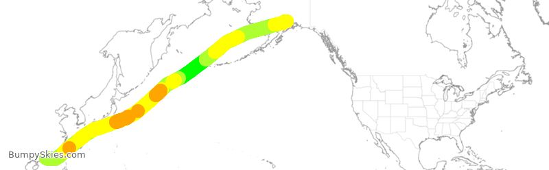 Turbulence forecast map for CPA3298, HHH to ANC