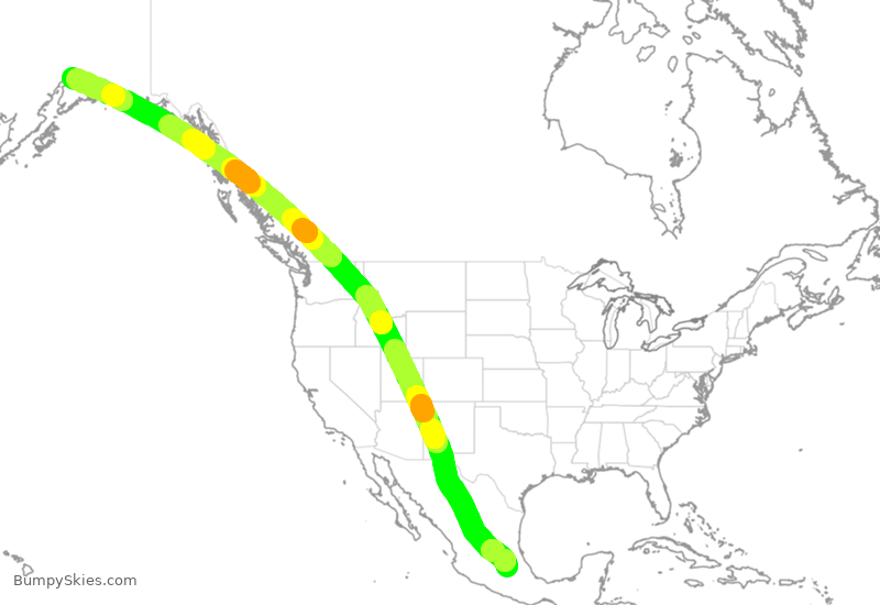 Turbulence forecast map for CPA3409, MMSM to ANC