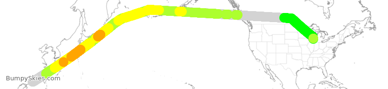 Turbulence forecast map for CPA806, HHH to ORD