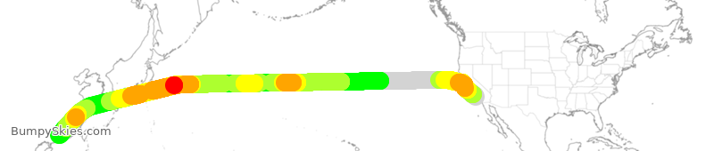 Turbulence forecast map for CSN2528, LAX to CAN