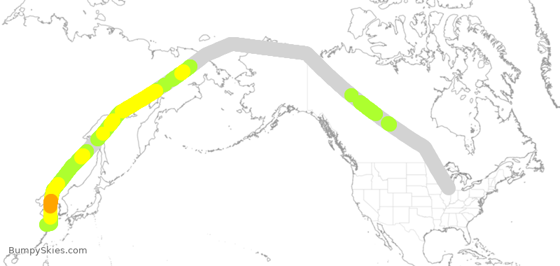 Turbulence forecast map for CSN436, ORD to SPD
