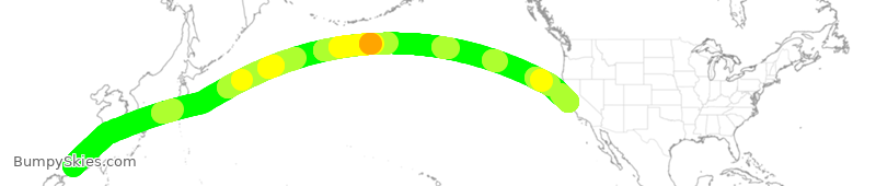 Turbulence forecast map for CSN657, CAN to SFO