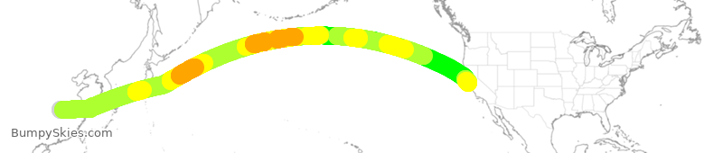 Turbulence forecast map for CSN659, WUH to SFO