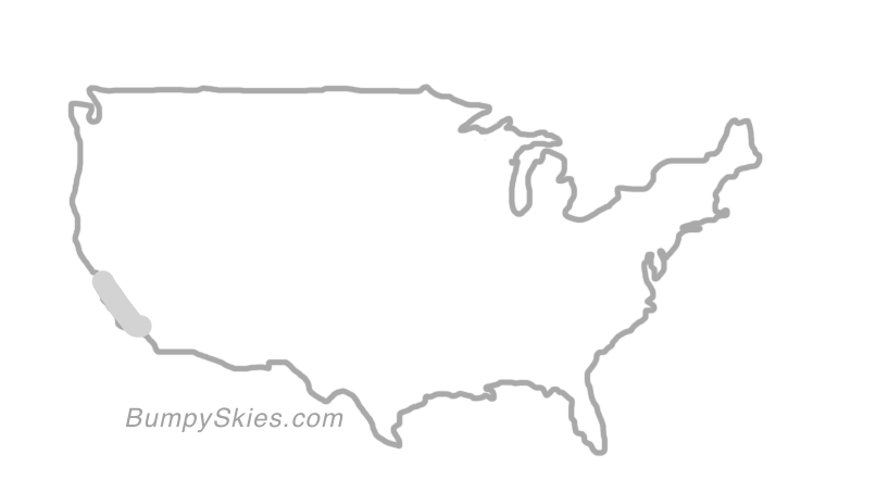 Map of continental US with illustrated flight path and turbulence forecast (described in text below)