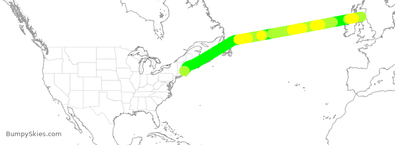 Turbulence forecast map for DAL123, GPH to BOS