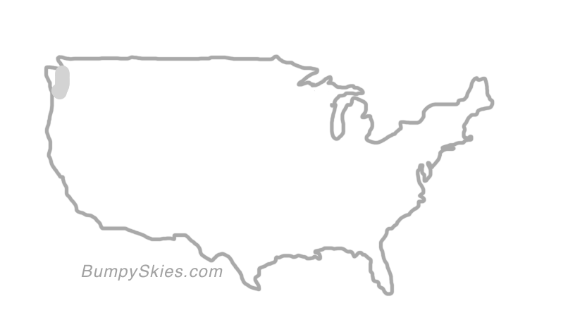Map of continental US with illustrated flight path and turbulence forecast (described in text below)
