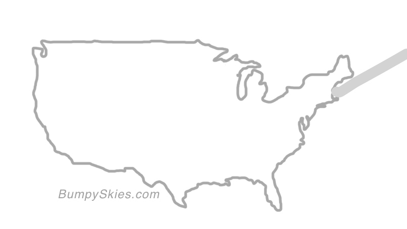 Map of continental US with illustrated flight path and turbulence forecast (described in text below)