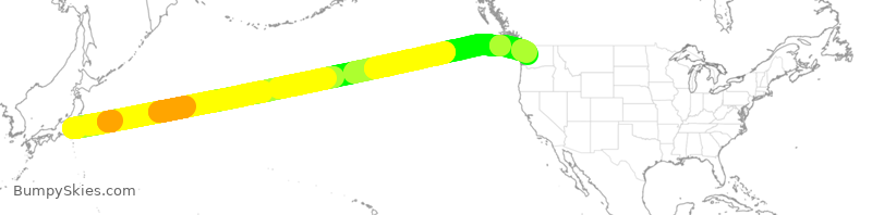 Turbulence forecast map for DAL166, JTT to SEA