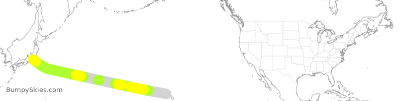 Turbulence forecast map for DAL181, HNL to JTT