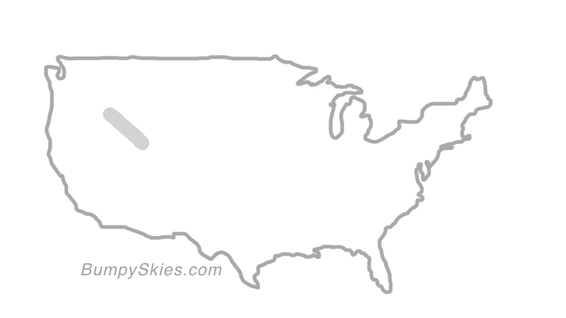 Map of continental US with illustrated flight path and turbulence forecast (described in text below)