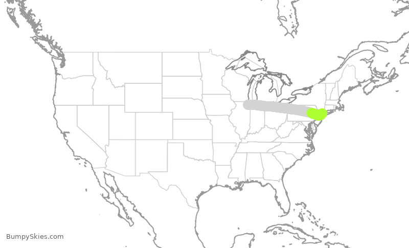 Turbulence forecast map for DAL2271, ORD to LGA