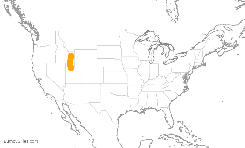 Turbulence forecast map for DAL2335, IDA to SLC