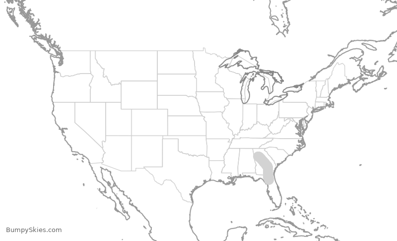 Turbulence forecast map for DAL3181, GNV to ATL