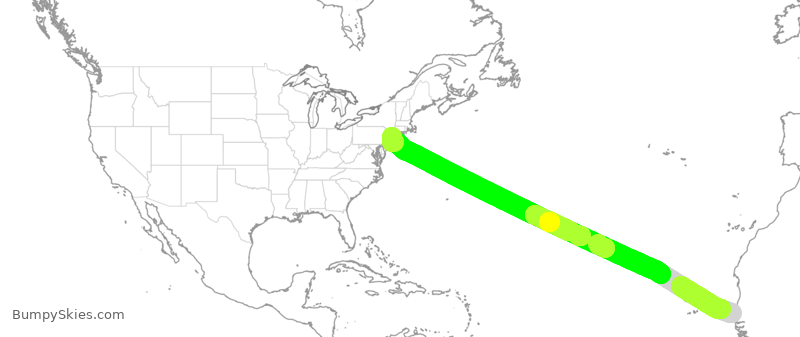 Turbulence forecast map for DAL9904, DSS to JFK