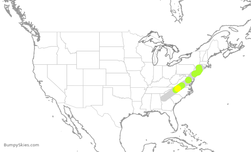 Turbulence forecast map for EDV4930, ATL to HPN