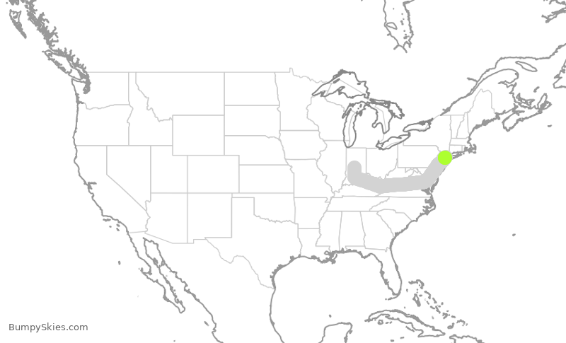 Turbulence forecast map for EDV4962, IND to LGA