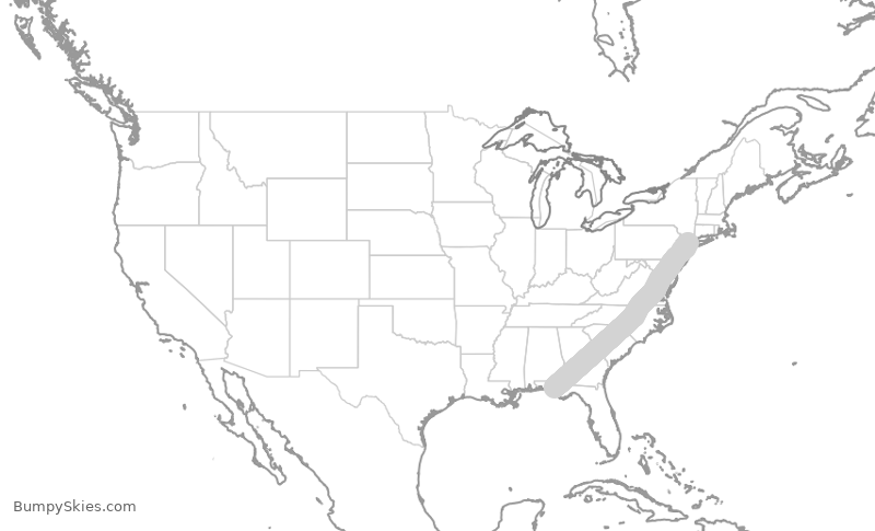 Turbulence forecast map for EDV4989, ECP to LGA