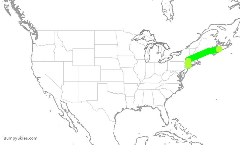 Turbulence forecast map for EDV5324, YHZ to LGA
