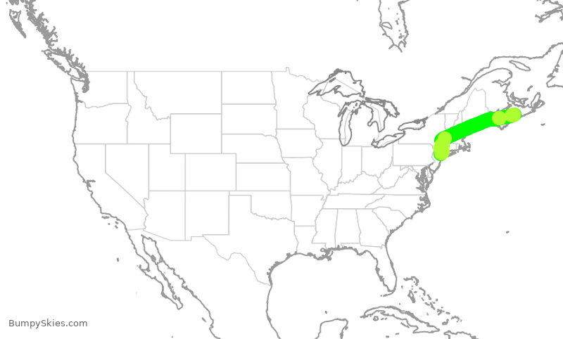 Turbulence forecast map for EDV5538, YHZ to LGA
