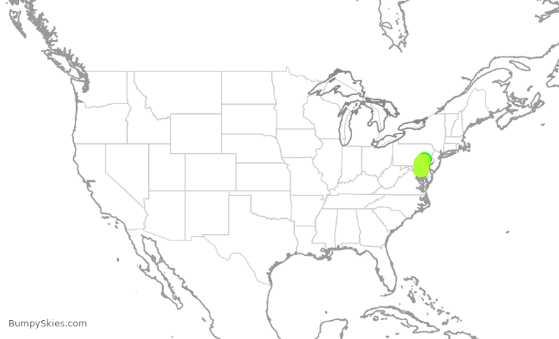 Turbulence forecast map for EJA366, RDG to BWI