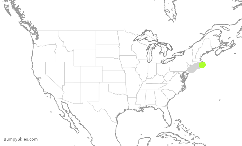 Turbulence forecast map for EJA376, KBLM to ACK
