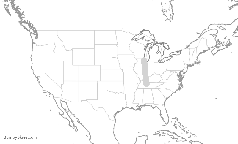 Turbulence forecast map for EJA383, KJWN to JFK