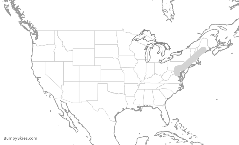 Turbulence forecast map for EJA389, IAD to BGR