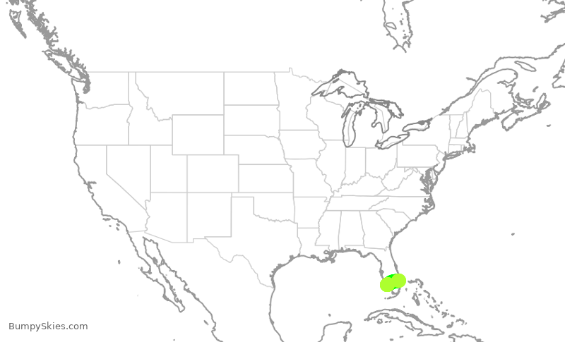 Turbulence forecast map for EJA402, PBI to APF