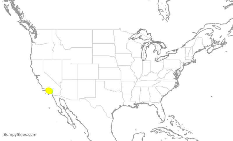 Turbulence forecast map for EJA542, LAX to SNA