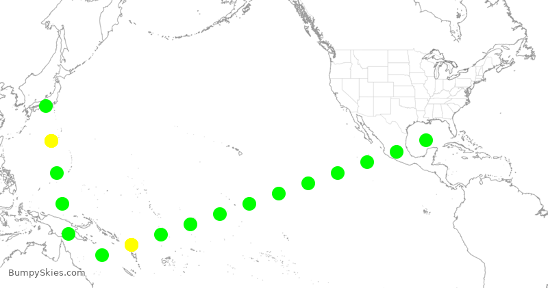 Turbulence forecast map for EJA545, SUA to KDJT