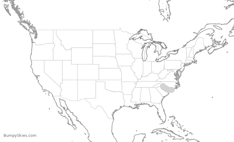 Turbulence forecast map for EJA567, ILM to CLT