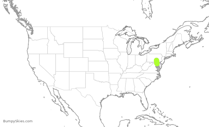 Turbulence forecast map for EJA584, CXY to BWI