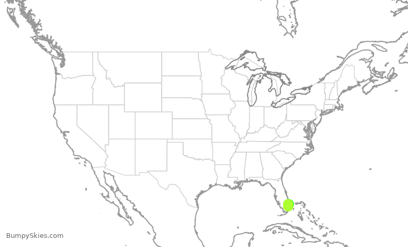 Turbulence forecast map for EJA585, BCT to FLL