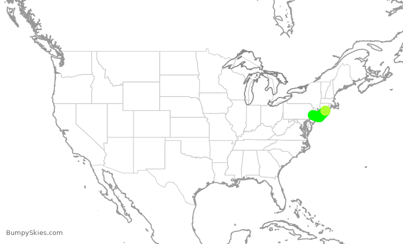 Turbulence forecast map for EJA633, TTN to KJPX